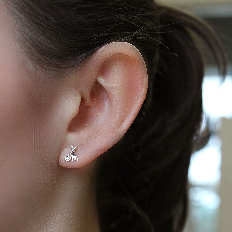 Mini Sterling Silver Fork and Spoon Stud Earrings Restaurant Etsy