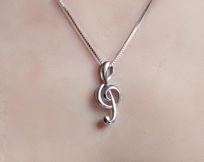 Sterling Silver Music Musical Note Necklace Pendant Earrings Double Bar Treble Clef  Quaver Eighth Quarte Note earrings