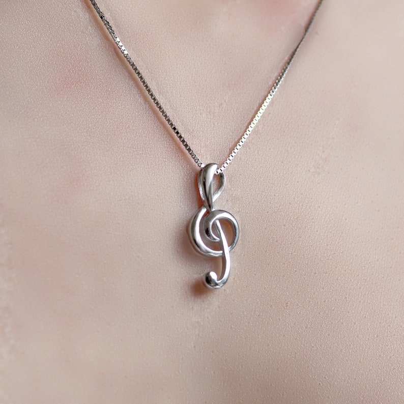 Sterling Silver Music Musical Note Necklace Pendant Earrings 3 Etsy UK