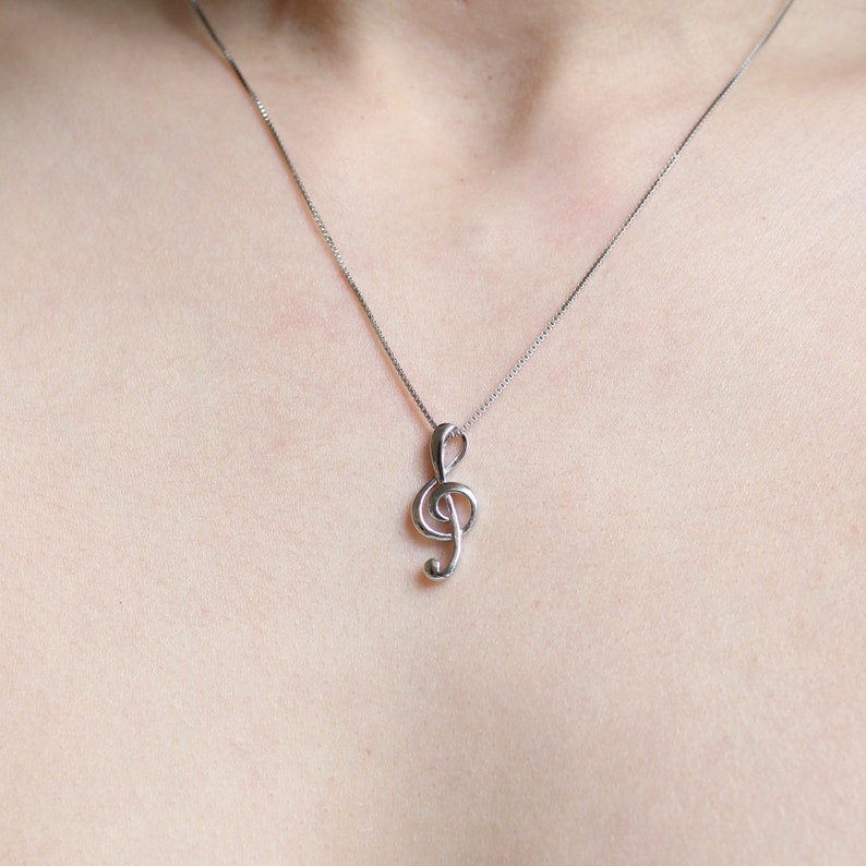 Sterling Silver Music Musical Note Necklace Pendant Earrings 3 Etsy UK