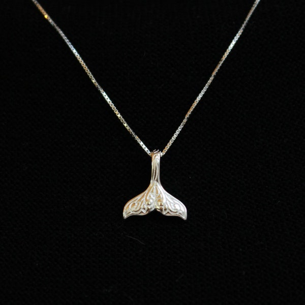 Collier queue de poisson queue de baleine à motifs en argent sterling 925 queue de sirène bijoux spirituels nouveauté nautique