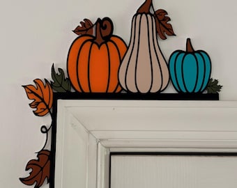 Fall Pumpkin Door Topper Door Corner Decoration |  Fall Decor | Fall Decorations | 3D Printed