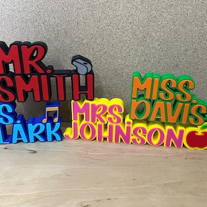 Personalized Desk Name Plate for Teachers | Teacher Gift | Teacher Desk | Teacher Name Plate