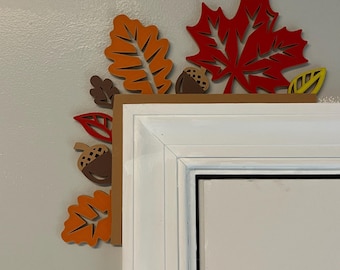 3D Printed Fall Leaves Door Corner Topper | Autumn Decor