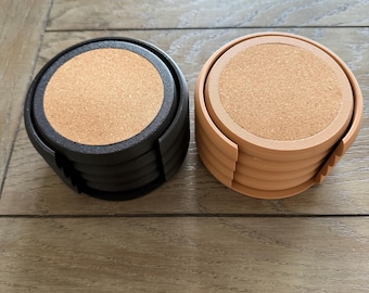 3D Printed Coaster Set with built in bottle opener | Custom Colors | Lofted Goods Coaster Set