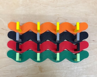 3D Printed Wall Mounted Key Rack – Modern Ripple Design
