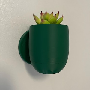 Planter Pot | Flower Pot | Planter with Hidden Drip Tray | Modern Simple Planter | Renter Friendly | Wall Mount or Tabletop Style Avilable