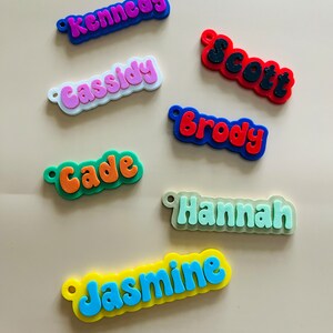 Personalized Retro Name Tag | Custom Name Tag | Bag Tag | Kids Tags | Bottle Name Tag | Back To School Gifts