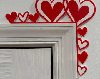 Valentine's Day Hearts Door Topper - Valentine Decor - Heart Decor - 3D Printed Decor
