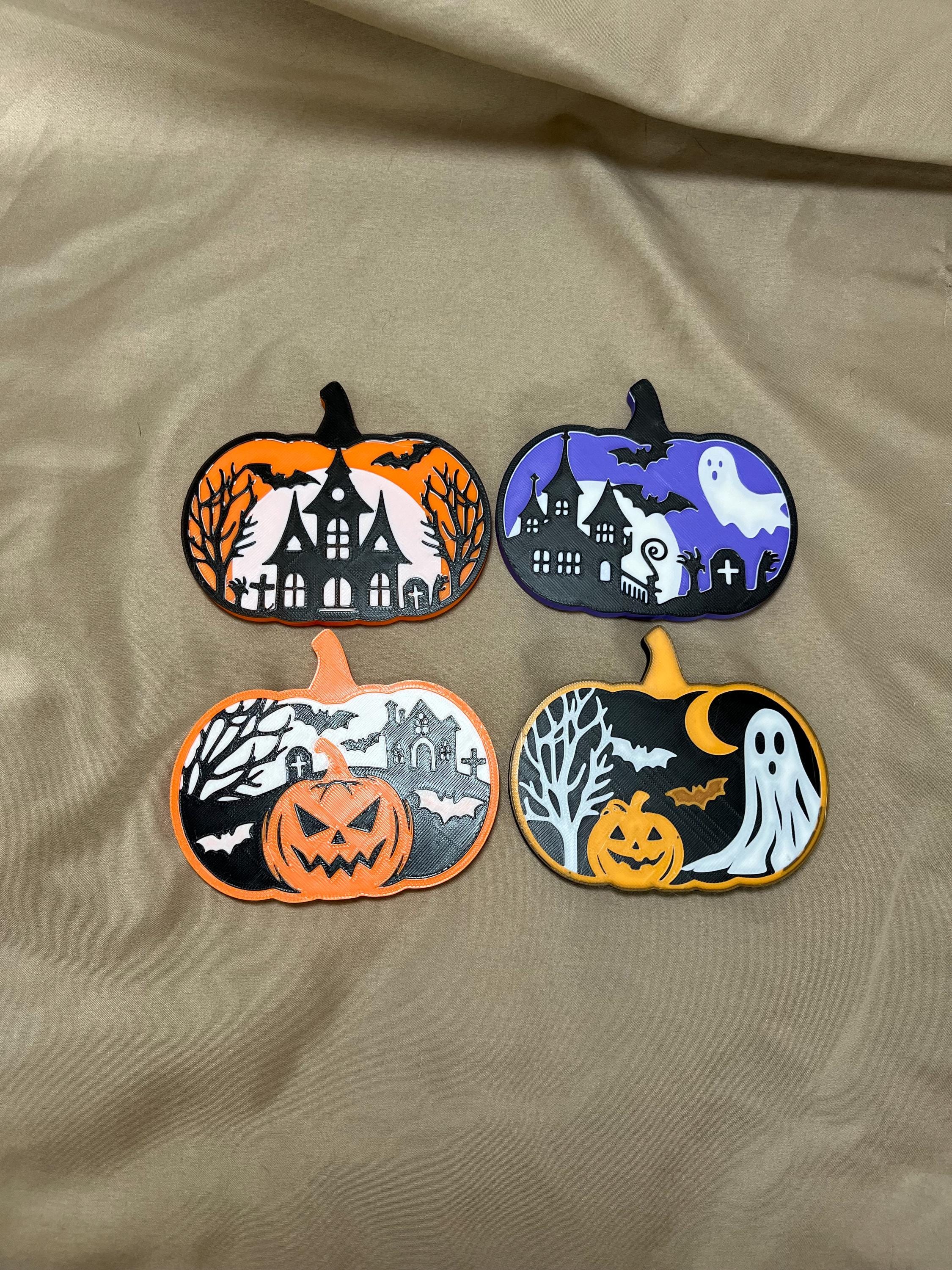 3D Printed Halloween Magnet Set | Spooky Fridge Decor - Etsy
