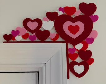 Valentine's Day Door Topper - Valentine Decor - Heart Decor - 3D Printed Decor