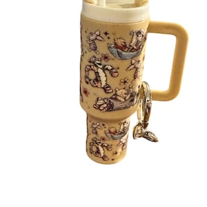 Pooh & Friends Tumbler Chapstick Holder, 3D printed tumbler chapstick holder, tumbler accessory, chapstick holder, tumbler lipblam holder