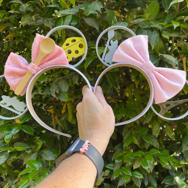 Ratatouille park Mouse Ears, 3D Printed Remy Minnie Mouse inspired  Ears, 3D Ears, Ratatouille ears, Remy mouse ears, Remy park ears