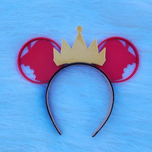 Poison Apple pak Mouse Ears, 3D Evil Queen Mouse Ears, Poison AppleVillain Ears, Evil Queen Inspired mouse ears, Evil Queen park mouse ears
