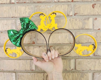 3D Pluto Mouse Ears: Park Inspired, Fab 5 mouse ears, pluto ears, pluto mouse ears