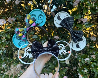 Orejas de ratón de Jack, Sally y Zero, orejas de Jack en 3D, orejas de Sally, orejas de ratón de Pesadilla antes de Navidad, orejas de Jack Park, orejas de Sally Park, orejas de Zero