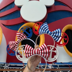 Anchor park Mouse Ears, Cruise Inspired 3D Printed Ears, cruise anchor Inspired Mouse Ears, cruise 3D ears, cruise park ears, anchor ears