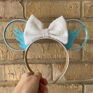 Bedazzled Castle park Mouse Ears, 3D rhinestone Castle Mouse Ears, castle ears, Bling Castle Inspired mouse ears, rhinestone castle ears