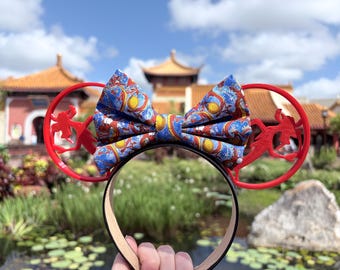 Mushu park Mouse Ears, Mulan Inspired 3D Printed Ears, Mushu Inspired Mouse Ears, Mushu 3D mouse ears, mushu park mouse ears, mushu ears