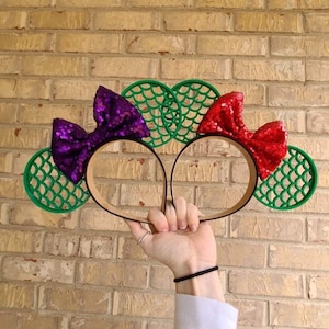 Ariel park Mouse Ears, 3D Ariel Little Mermaid Mouse Ears, The Little Mermaid Ears, Ariel Inspired mouse ears, Mermaid ears, ariel park ears image 1