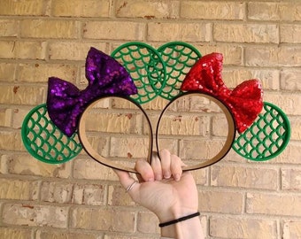 Ariel park Mouse Ears, 3D Ariel Little Mermaid Mouse Ears, The Little Mermaid Ears, Ariel Inspired mouse ears, Mermaid ears, ariel park ears