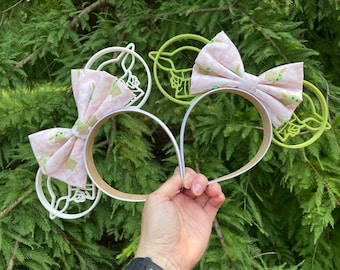 Baby Yoda park mouse Ears, Mandalorian Mouse Ears, Mandalorian Inspired 3D Printed Ears, Star Wars Inspired Mouse Ears The Child park ears