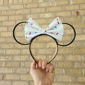 Christmas lights park Mouse Ears, 3D Printed Christmas lights Mouse inspired  Ears, 3D mouse Ears, Christmas ears, Christmas mouse ears