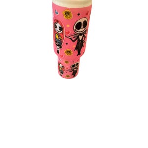 Nightmare Before Christmas Tumbler Chapstick Holder, 3D printed chapstick holder, Jack & Sally tumbler holder, Oogie chapstick holder Rosa