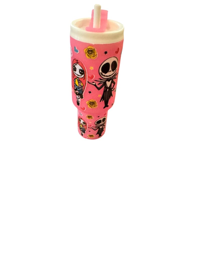 Nightmare Before Christmas Tumbler Chapstick Holder, 3D printed chapstick holder, Jack & Sally tumbler holder, Oogie chapstick holder Rosa