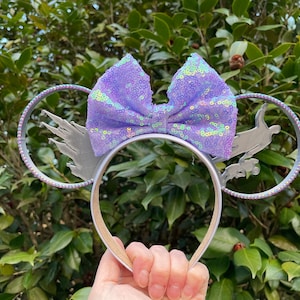 100 Years of Wonder park Mouse Ears, 3D 100th Mouse Ears, Silver and Purple Mouse Ears, 100th celebration Inspired mouse ears, park ears