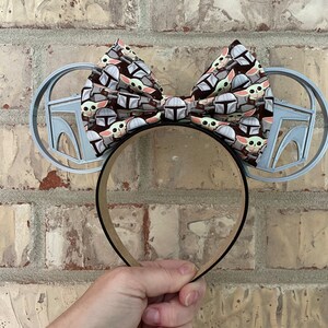 Mandalorian park Mouse Ears, Mandalorian Inspired 3D Printed Ears, Star Wars Inspired Mouse Ears, Mando Inspired ears, Mandalorian ears