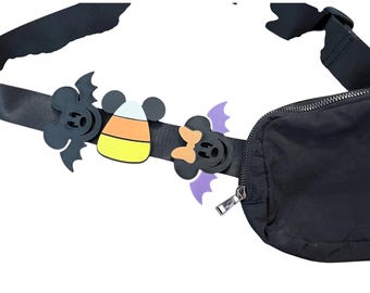 Bat Mickey Belt Bag Charm, Candy Corn Mickey Belt Bag Slide Charm, Bat Minnie Belt Bag Charm, Halloween Belt Bag Accessory, Bat belt bag