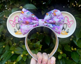Daisy Duck park Mouse Ears, 3D Printed Daisy Duck Mouse Ears, 3D Ears, Daisy Duck Inspired Mouse Ears, Daisy Mouse ears, Daisy ears