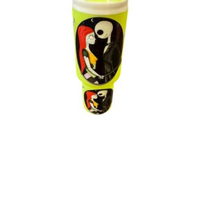Nightmare Before Christmas Tumbler Chapstick Holder, 3D printed chapstick holder, Jack & Sally tumbler holder, Oogie chapstick holder Bild 4