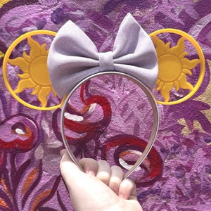 Rapunzel park Mouse Ears, 3D Printed Mouse Ears, 3D Ears, Rapunzel Ears, Rapunzel Mouse  Ears, Rapunzel sun park mouse ears, princess ears