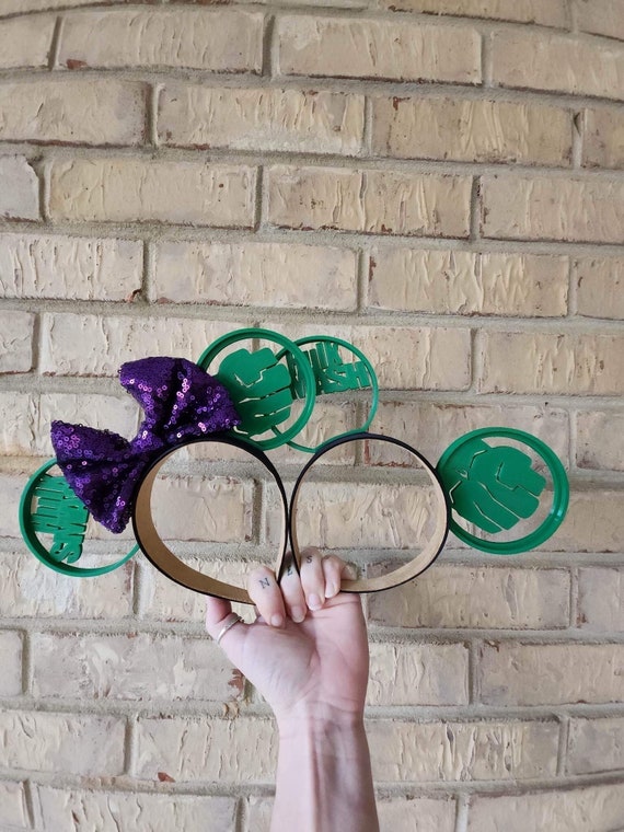 Hulk Park Mouse Ears, 3D Marvel Character Mouse Ears, Green  display picture 2