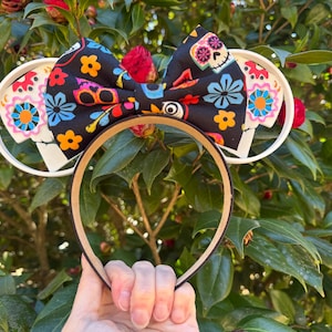 Coco park mouse ears, Sugar Skull mouse ears, Coco mouse ears, Sugar Skull ears, Day of the Dead Coco mouse ears, Coco Sugar Skull park ears