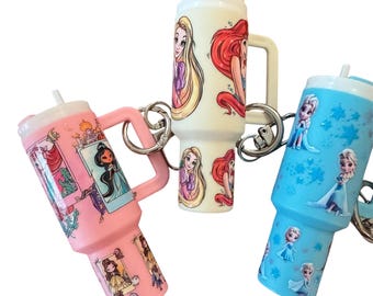 Princess Tumbler Chapstick Holder, 3D printed chapstick holder, Elsa tumbler holder, Cinderella chapstick holder, Rapunzel chapstick holder