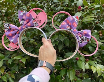 Valentine's Day park Mouse Ears, 3D Printed Valentine's Day Mouse Ears, Valentine 3D Ears, Pink Heart Valentine ears, Valentine park ears