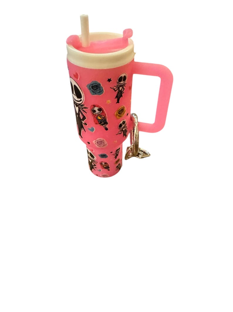 Nightmare Before Christmas Tumbler Chapstick Holder, 3D printed chapstick holder, Jack & Sally tumbler holder, Oogie chapstick holder Bild 9