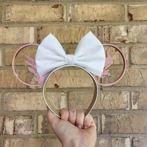 Rose gold Castle park Mouse Ears, 3D Castle Mouse Ears, Rose gold ears, rose gold Castle Inspired mouse ears, Castle ears, rose gold ears