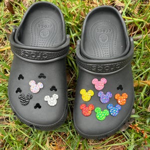 Rhinestone 3D Printed Shoe Charm,  Bedazzled Mouse Croc Charm, Rhinestone Shoe Jibbitz, Mouse shoe charms, mouse shoe jibbitz, croc charms