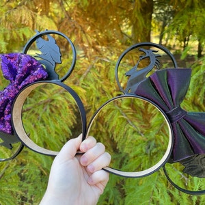 Maleficent park Mouse Ears, 3D Maleficent Mouse Ears, Maleficent Ears, Maleficent Inspired mouse ears, Maleficent mouse ears, park ears