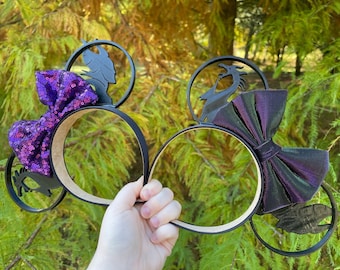Maleficent park Mouse Ears, 3D Maleficent Mouse Ears, Maleficent Ears, Maleficent Inspired mouse ears, Maleficent mouse ears, park ears