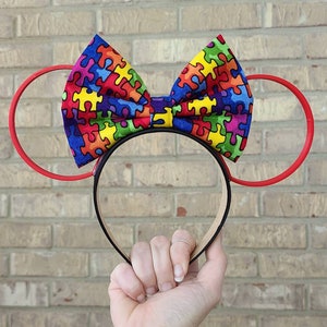 Autism park Mouse Ears, Autism Mouse Ears, Autism Puzzle Inspired mouse ears, Autism ears, Autism puzzle park mouse ears, Autism park ears