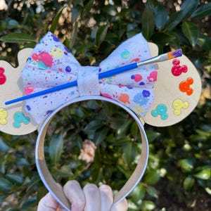 Artist Pallet park Mouse Ears, Pastel Festival of the Arts Mouse Ears, art mouse Ears, pastel Artist pallet ears, FARTS ears, Festival ears