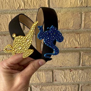 Rhinestone genie side style headband, bedazzled Aladdin side headband, sparkle lamp mouse side style headband, bling park mouse headband