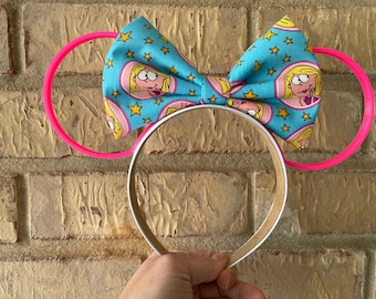 Lizzie park Mouse Ears, 3D Printed Lizzie Mouse Ears, Lizzie inspired park mouse ears, 3D mouse Ears, lizzie park mouse ears