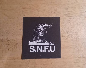 SNFU punk patch canvas patch