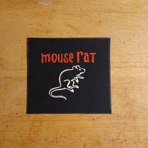 Mouse Rat punk patch canvas patch parks and rec patch